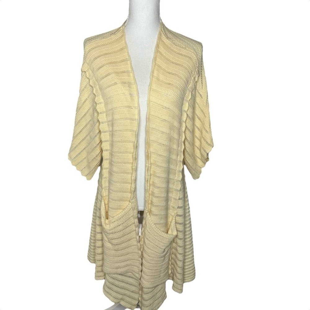 Guinevere Anthropologie Butter Yellow Cream Cardigan Small‎